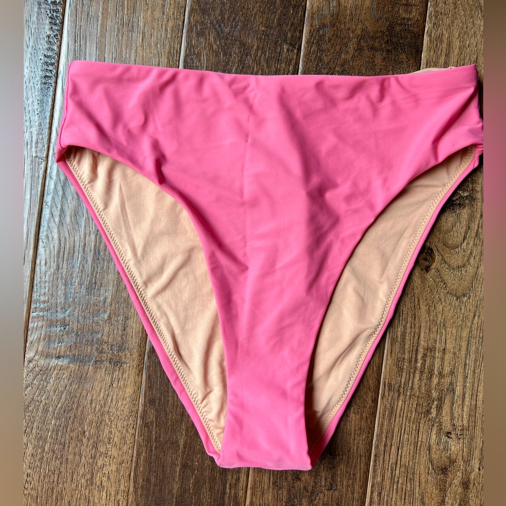 J Crew High Rise Bikini Bottom size Med NWT